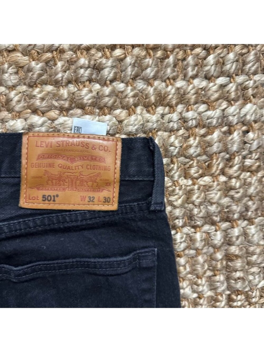 Premium ￼Levi's 501 Original Fit Black Denim Jeans Size 32x30